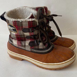 Women's Sorel Tivoli Plaid NL1653-704 Waterproof Duck Snow Boot Size 7
